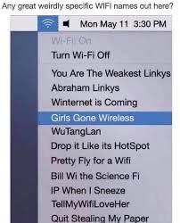 Interesting wifi names