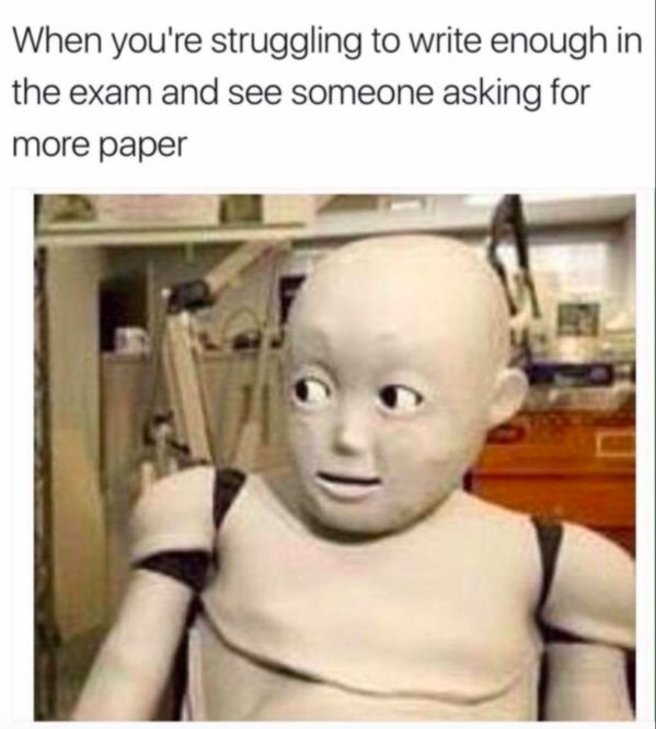 A little less than 12 hrs left of the Exam - questions at https://hugelol.com/lol/657543