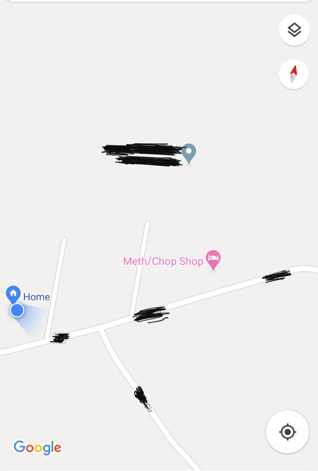 Someone labeled my neighbors house one Google maps.