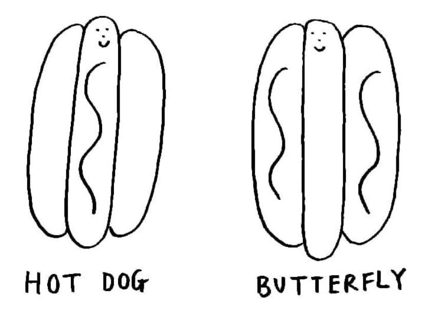 hotdog/butterfly