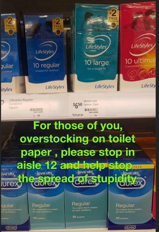 I speak for those people, me included, who aren’t panic hoarding TP and would like to purchase our regular amount. We are running low.