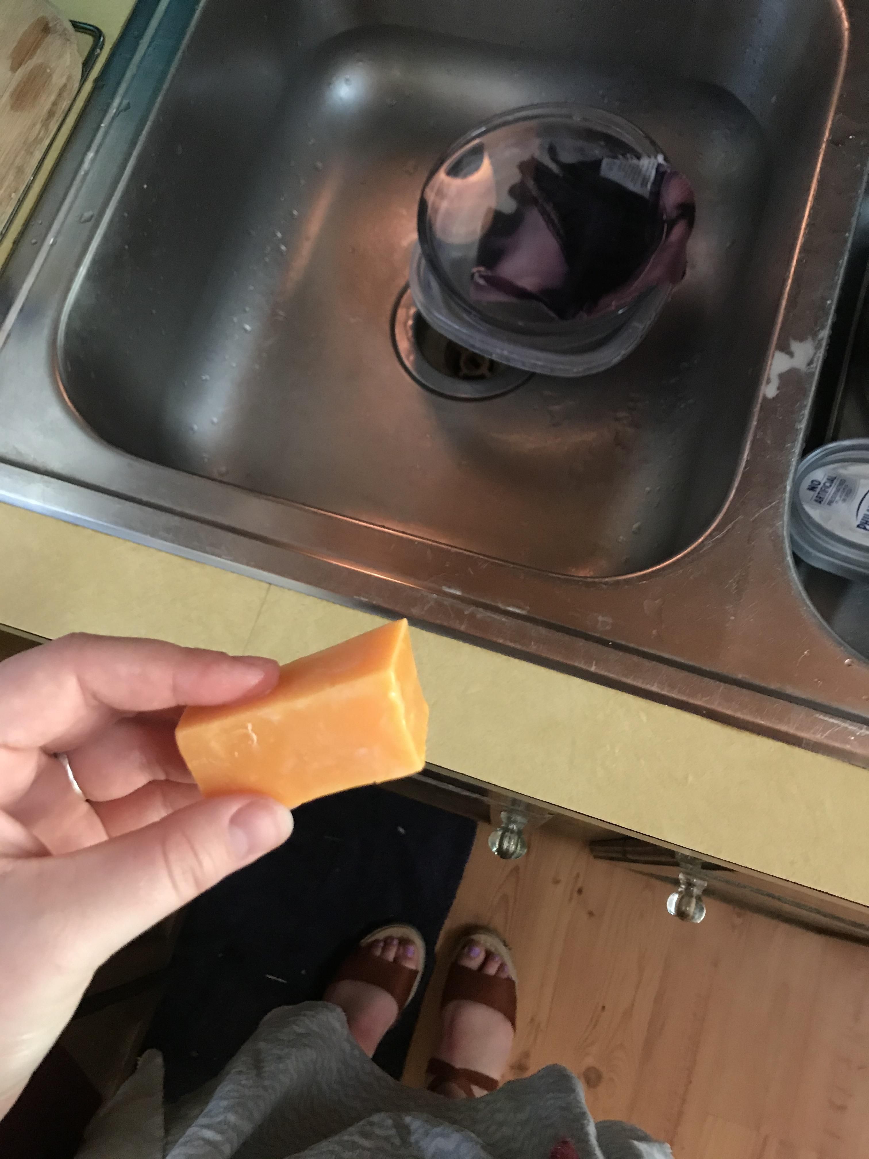 Just realized my soap wasn’t working because it’s literally a block of cheese