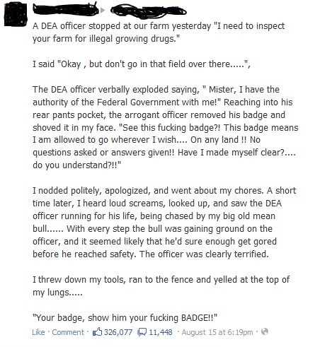 Serves him right!
