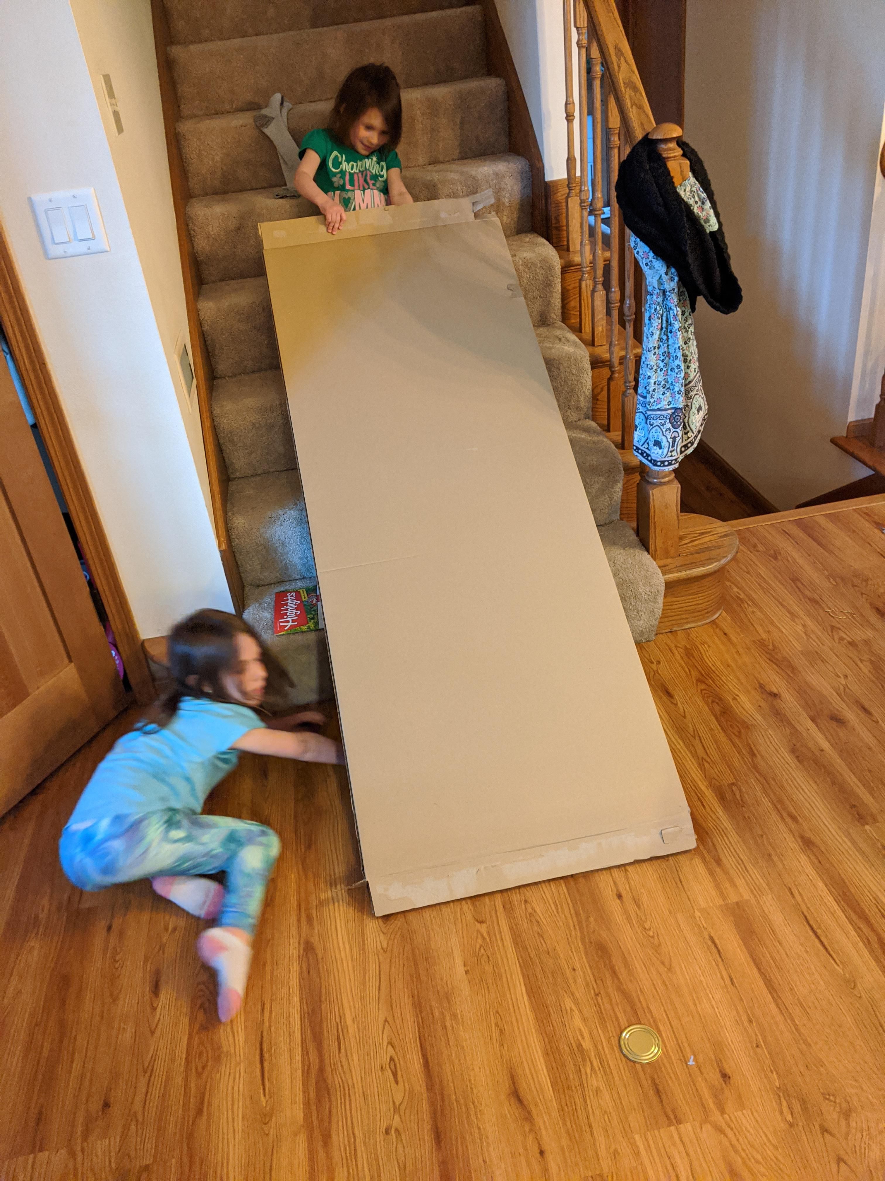 I'm regretting panic buying $100 worth of Legos to end up with my children ignoring them and instead playing with a cardboard box and a can lid for the last 2 hours.