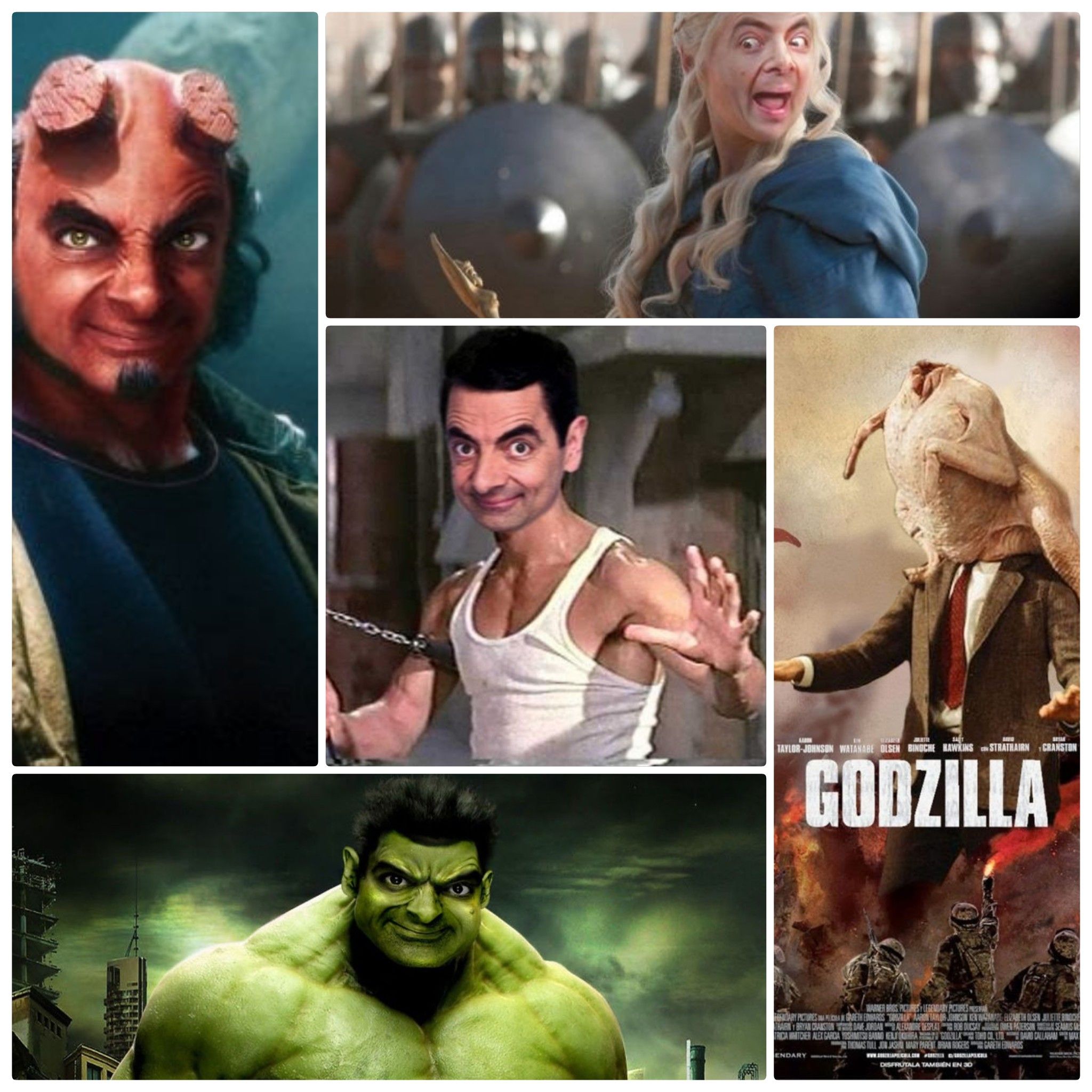 Putting mr. Bean faces on characters is always huilarious