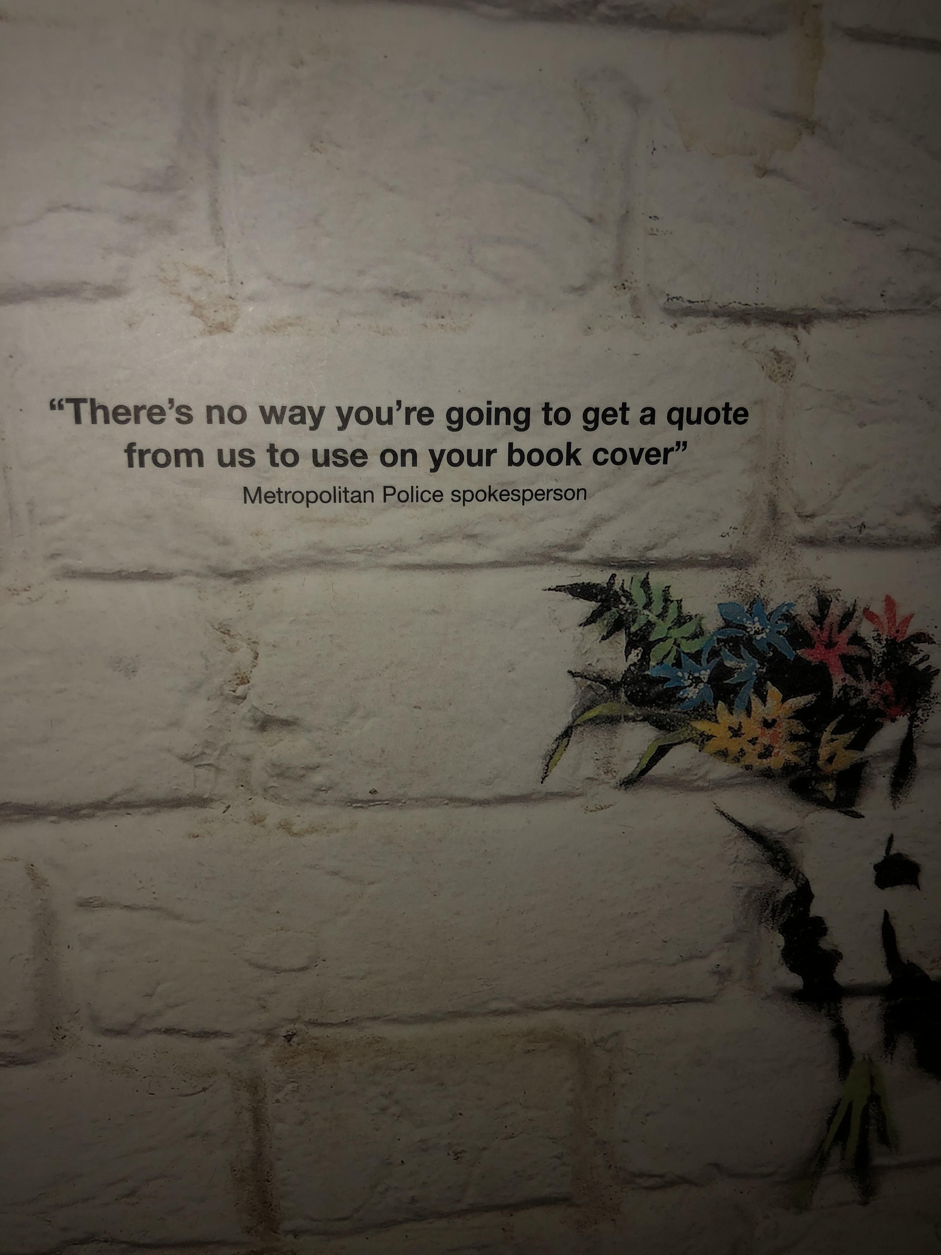 Back of a Banksy book