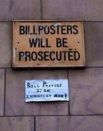 Let's fight for bill posters!