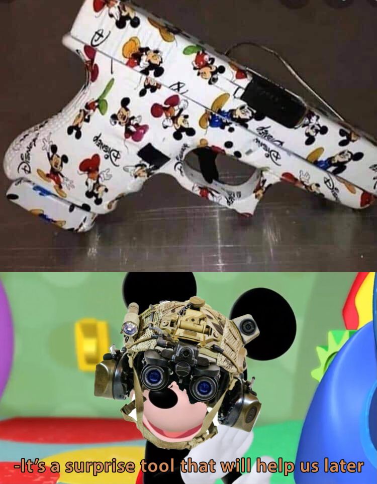 Don't get clapped by the Mickey Mouskatool, y'all