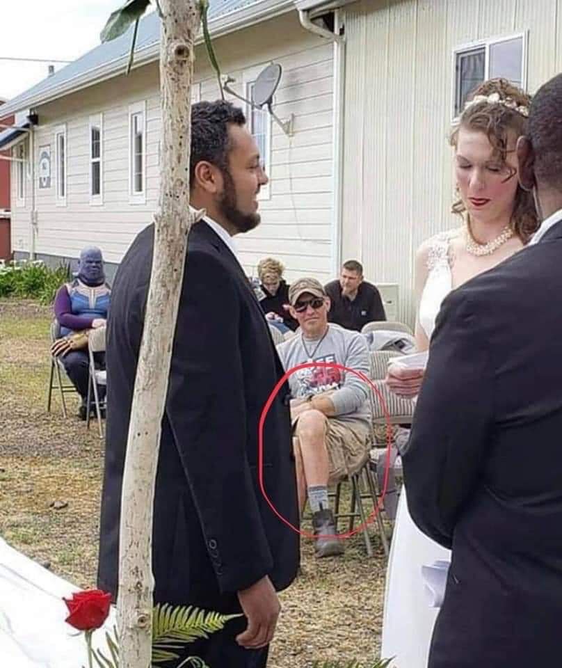 Seriously, who goes to a wedding in shorts? Totally disrespectful.