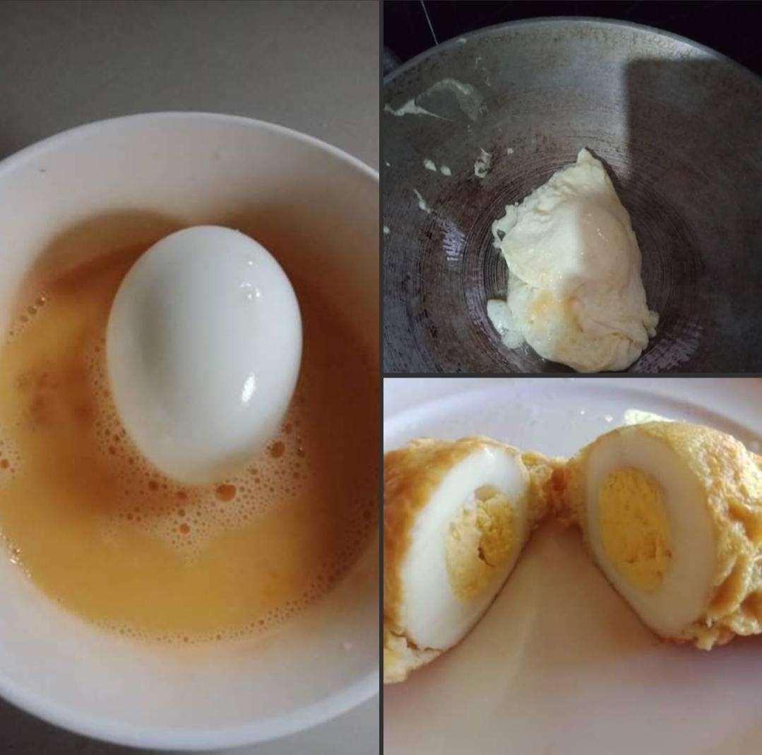 Quarantine Day 13. Made a new recipe: egg with egg.