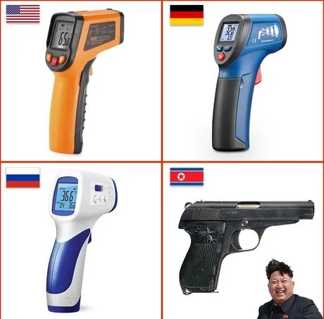 It's because of the sanctions. Best Korea can't afford fancy thermometers, they have to make do