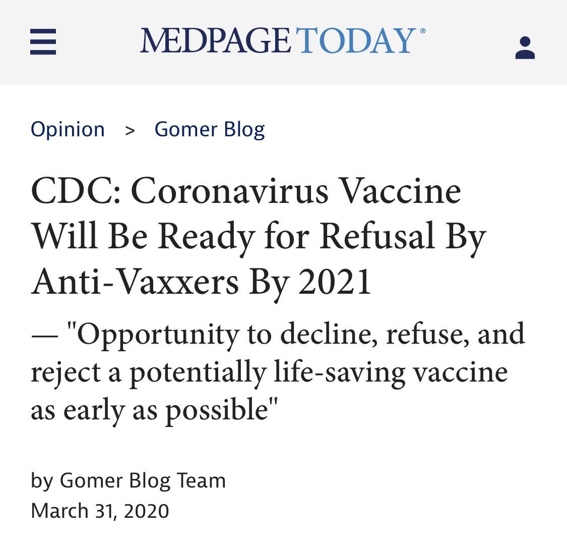 GomerBlog throwing some shade at the antivaxxers!