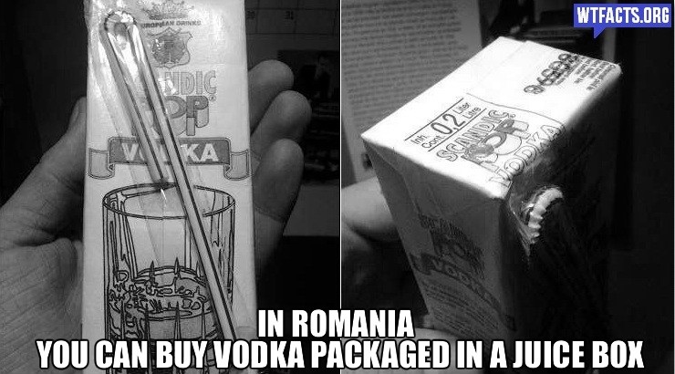 Vodka packaged in a juice box