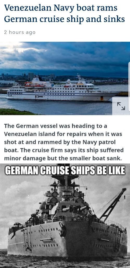 Don't mess with German ships