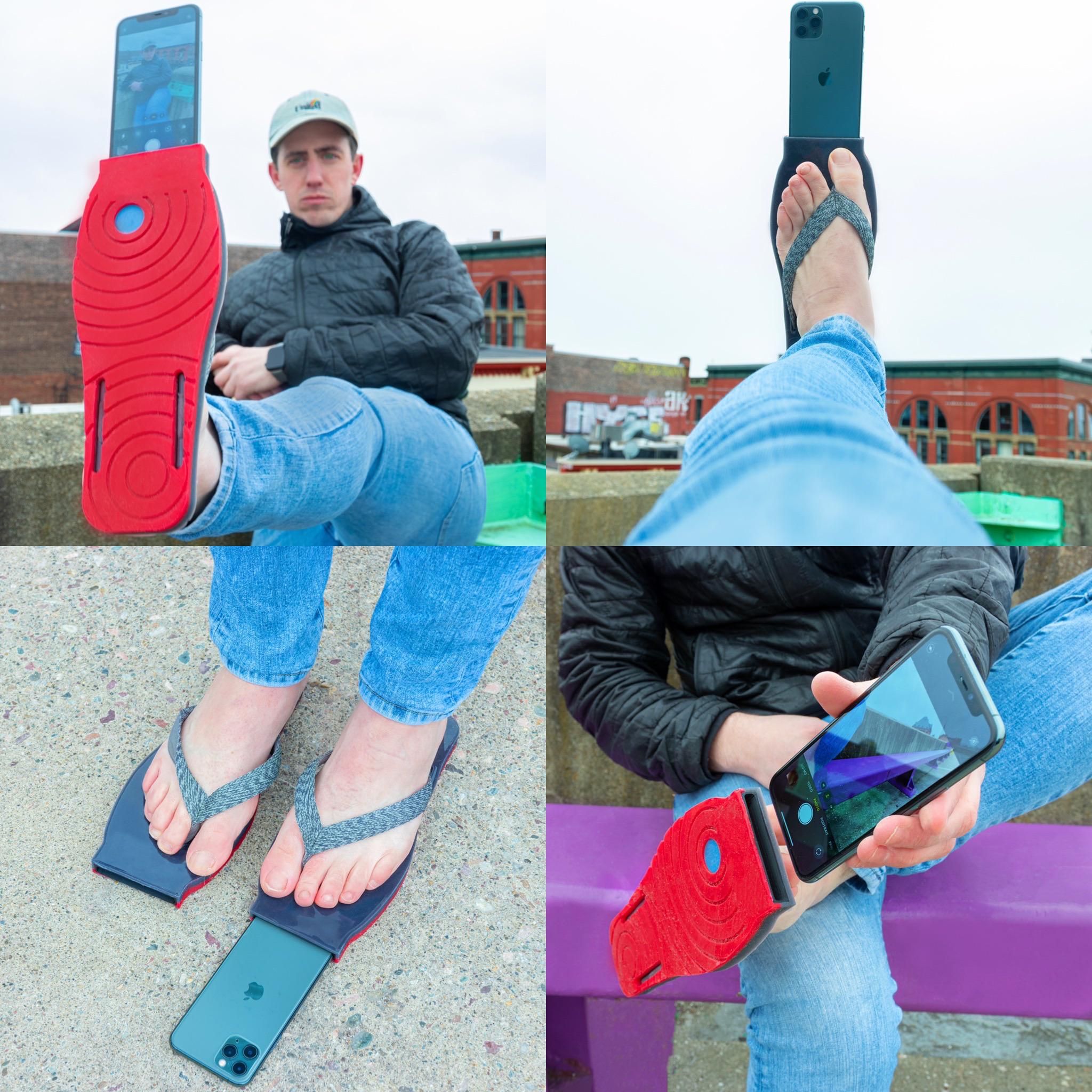 I like to design fake products, meet me newest creation. The Selfie Sandals.