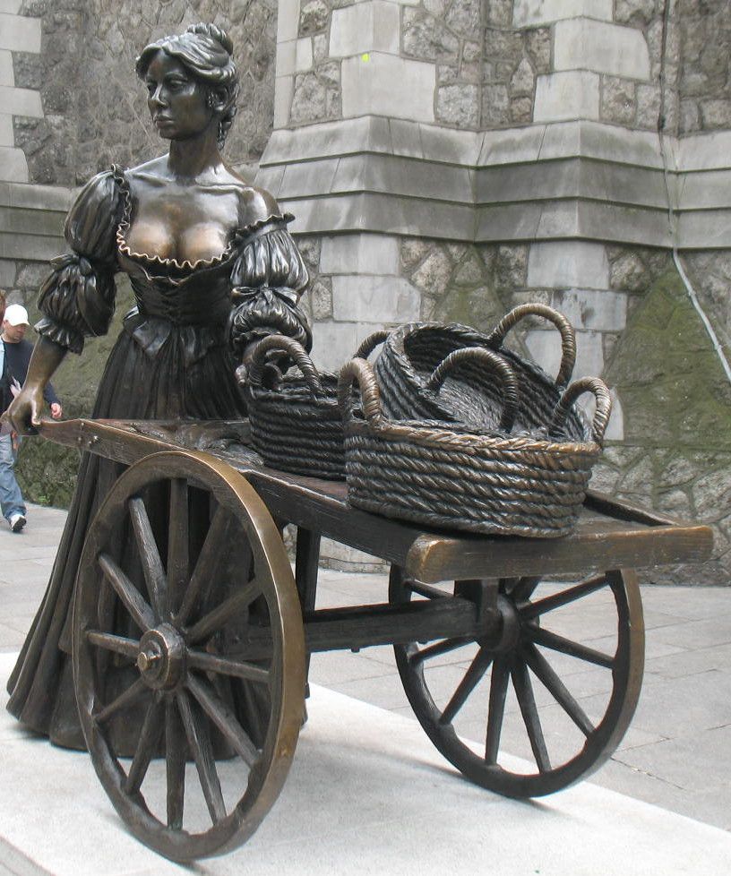 Visitors to Dublin find dropping by the statue of Sweet Molly Malone to be a touching experience.