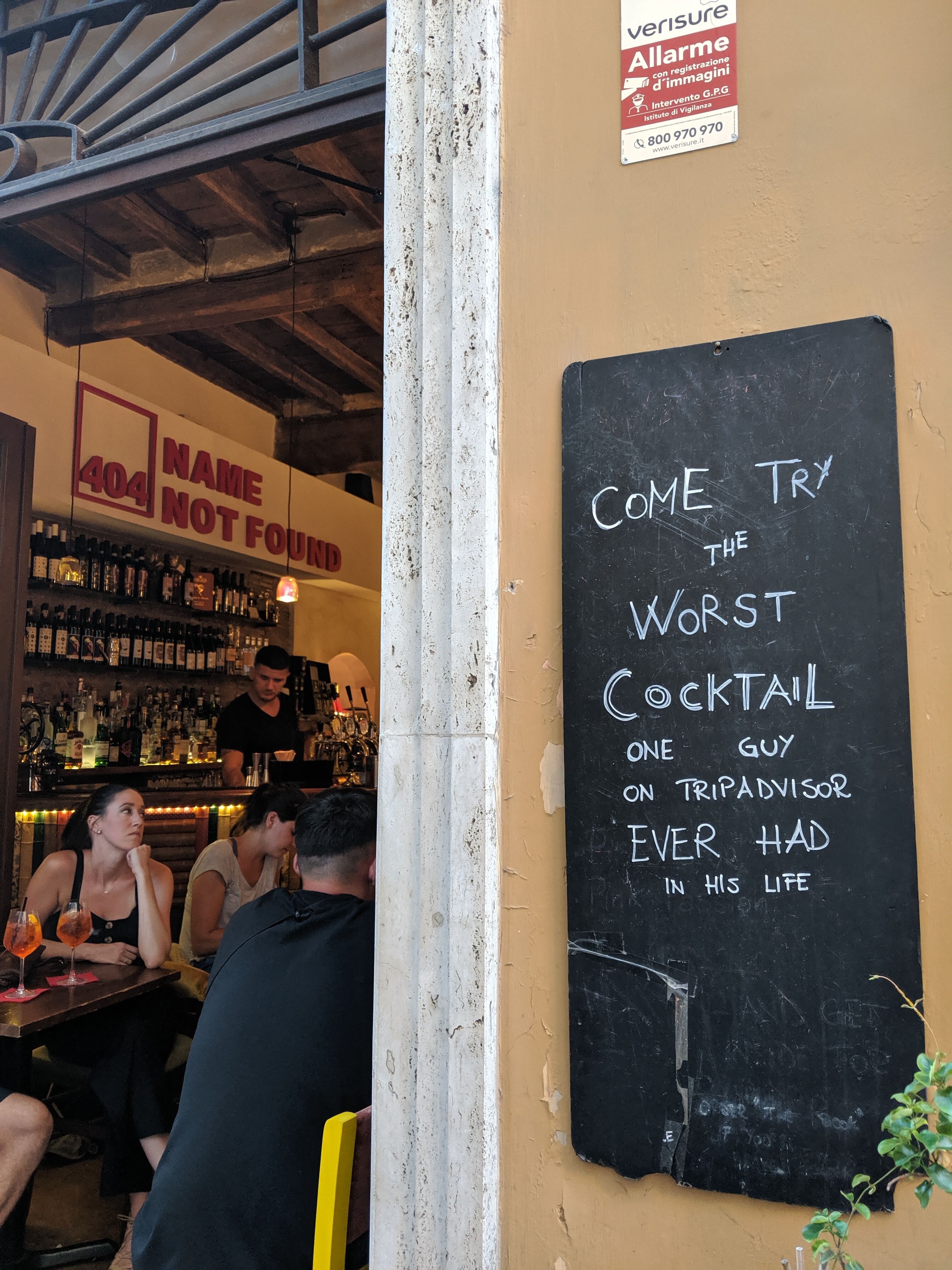 Everything about this bar in Rome was epic
