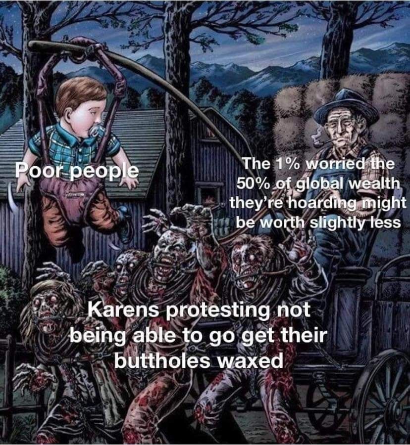 "there's idiots protesting at the capital, what should we do to counterprotest?" "Stay at home lol"