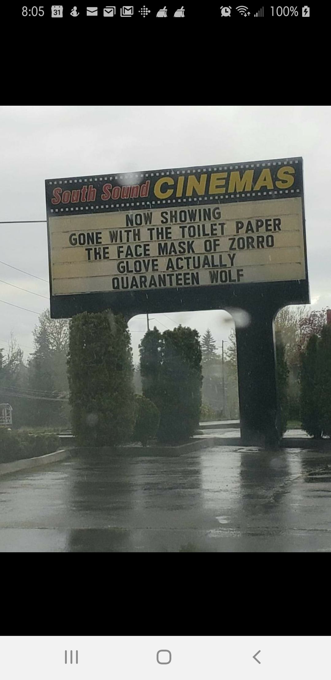 Our local theater has a sense of humor. :-)