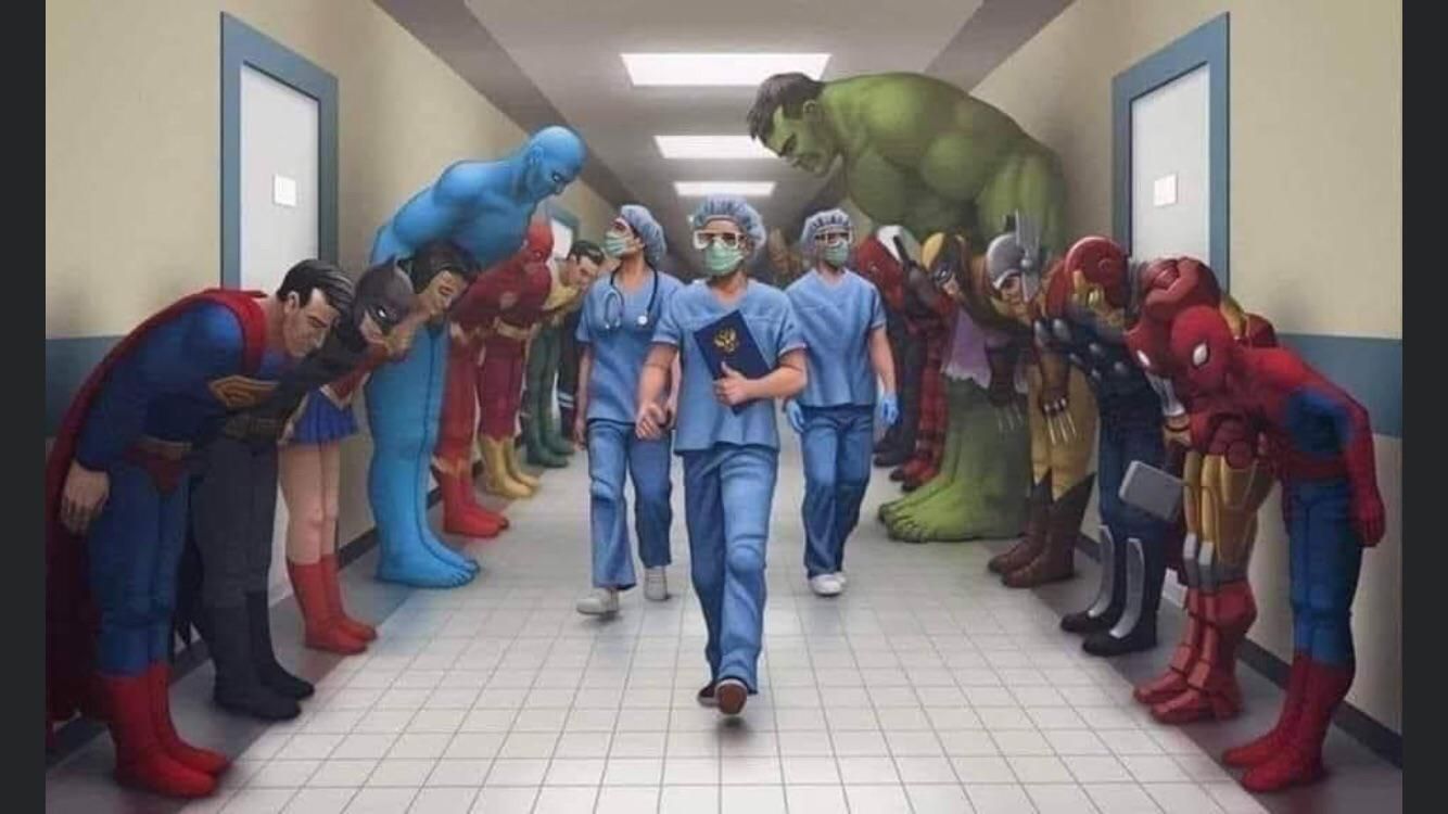 Dr Manhattan standing there like he couldn’t just kill the disease in seconds...