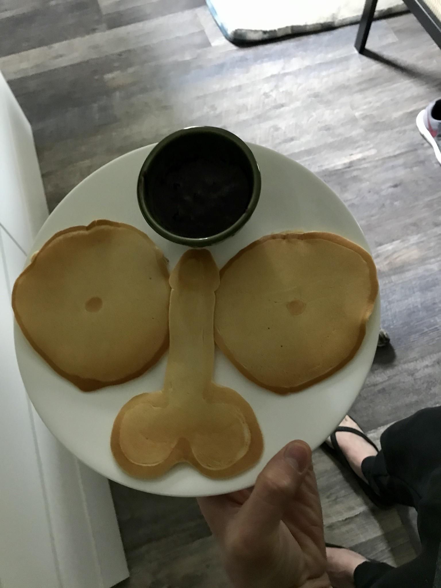 Wife gives a subtle hint in my breakfast...