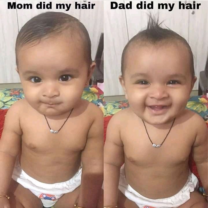 Mom vs Dad Hair Style