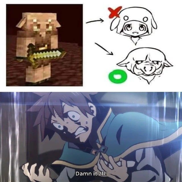 Piglins are kawaii