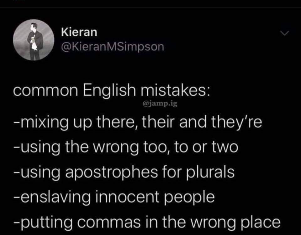 Some common mistakes