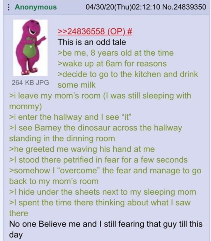 Anon sees Barney