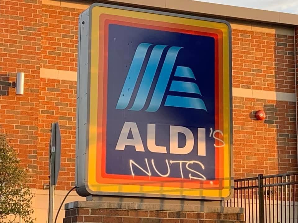 Someone tagged up an Aldi’s