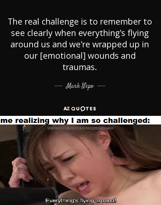 the only thing I see clearly is my traumas