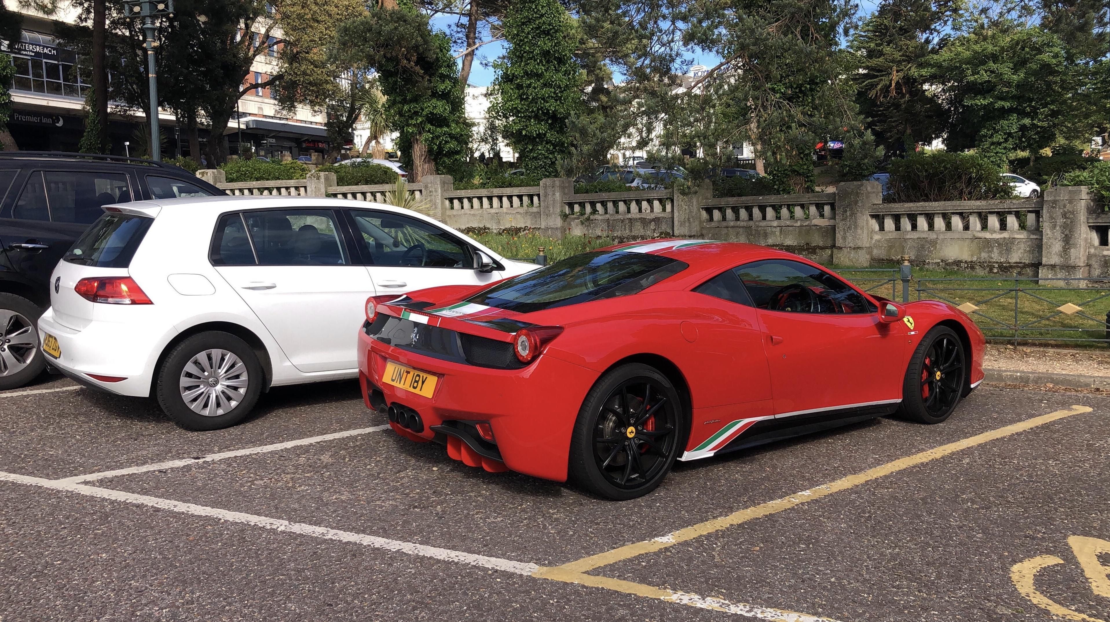 This is my car which I am very proud of. I parked it next to a Ferrari today.