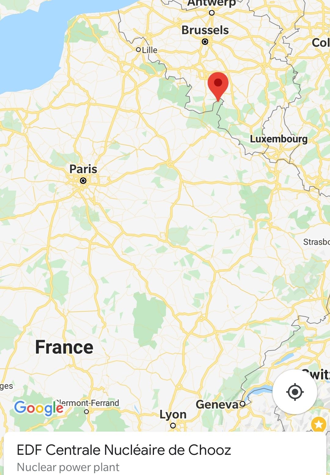 Where France chooses to put a nuclear power plant.
