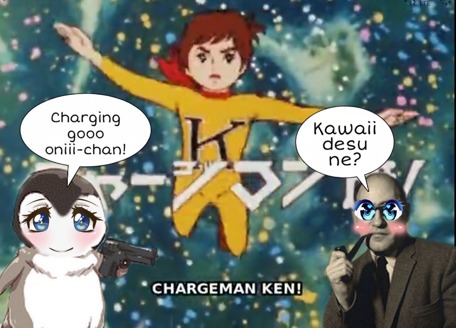 From Today's Meme Archives: Chargeman Ken (est. 2007). Requested by notmyusername. CHARGING GO!