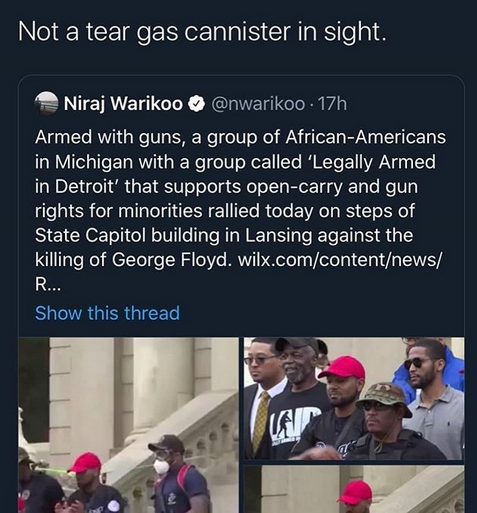 Nothing scares wh*tey like african american brothers with guns.