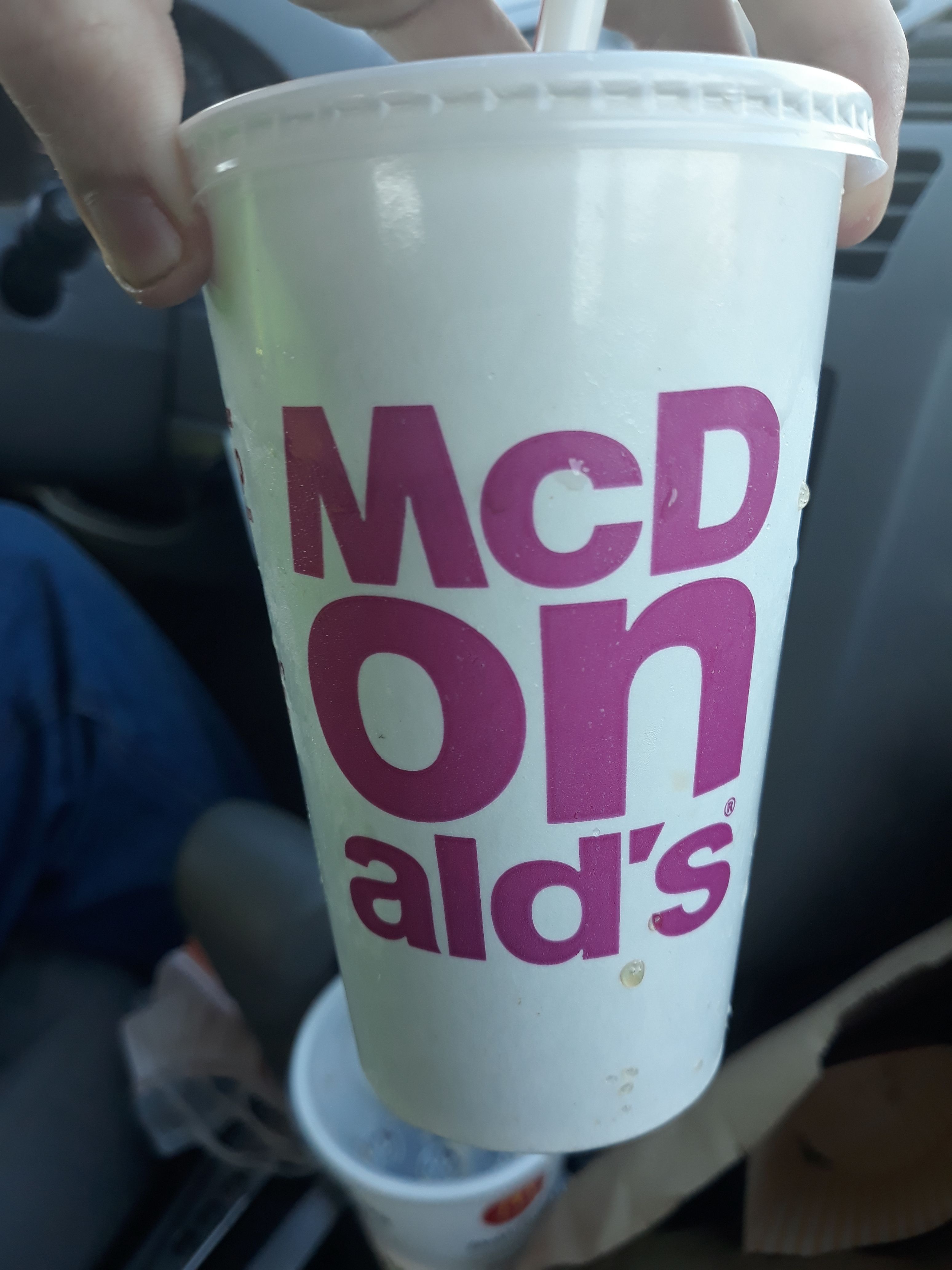 My son said " look dad, it's Mc-D, on aids!"