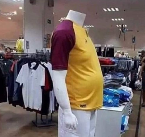 Finally, a mannequin that shows how the shirt will really fit.