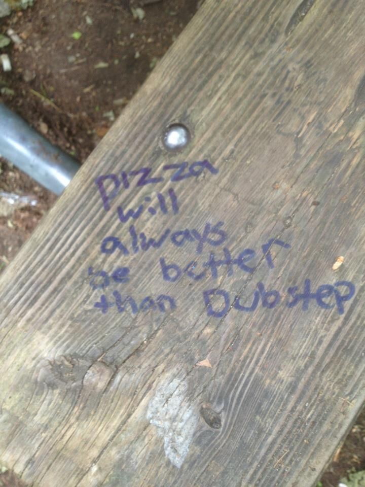 Wise words from a park table 8 years ago.