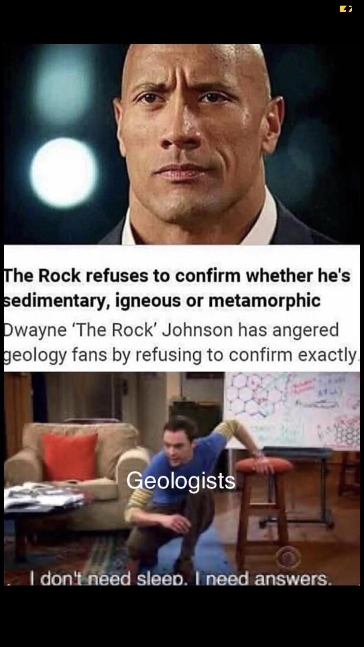 The rock, is angee