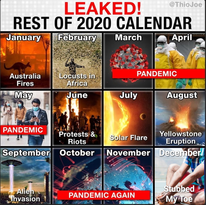2020 Apocalypse Escalation Calendar