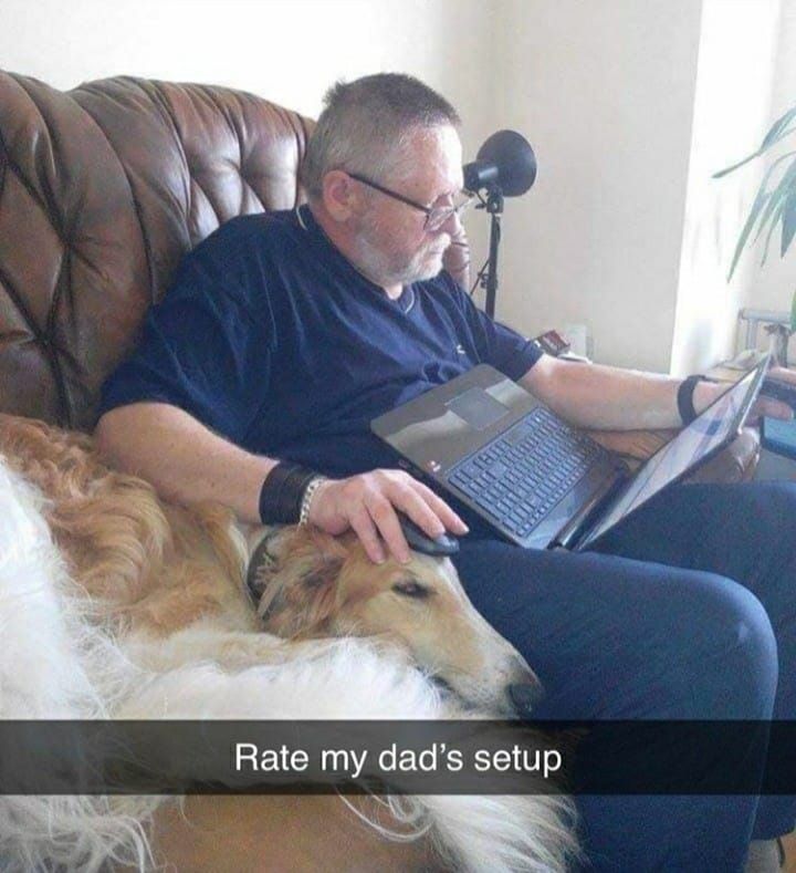 Rate my dad's setup