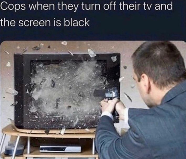 Officer! That TV looked like it was going to still my wallet