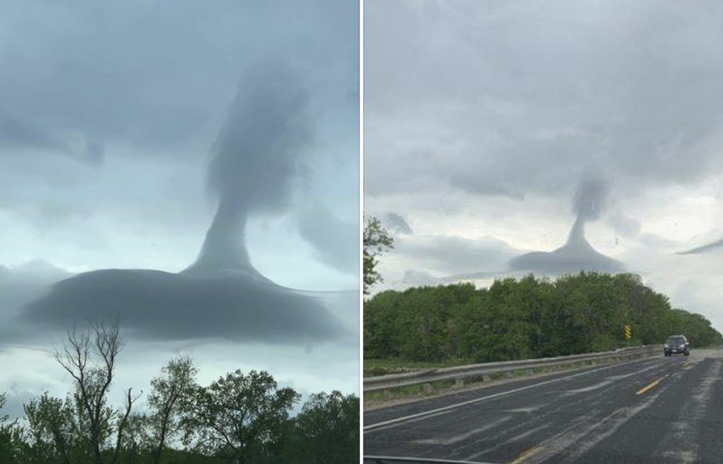 Upside down funnel clouds in Wisconsin. Everything seems to suck differently in 2020.