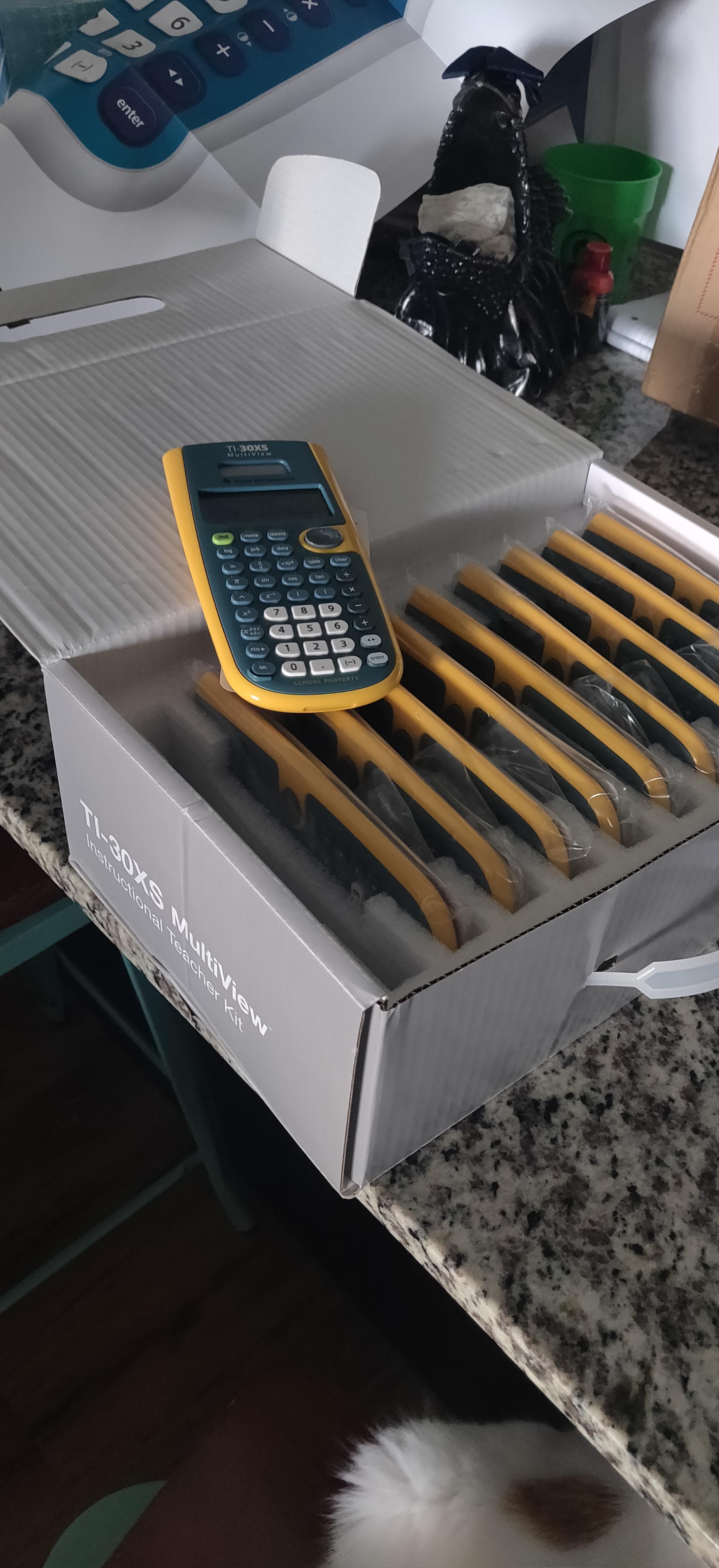 Nothing says "you're pretty bad at math, better get a calculator for math class" like accidentally purchasing too many calculators for math class..