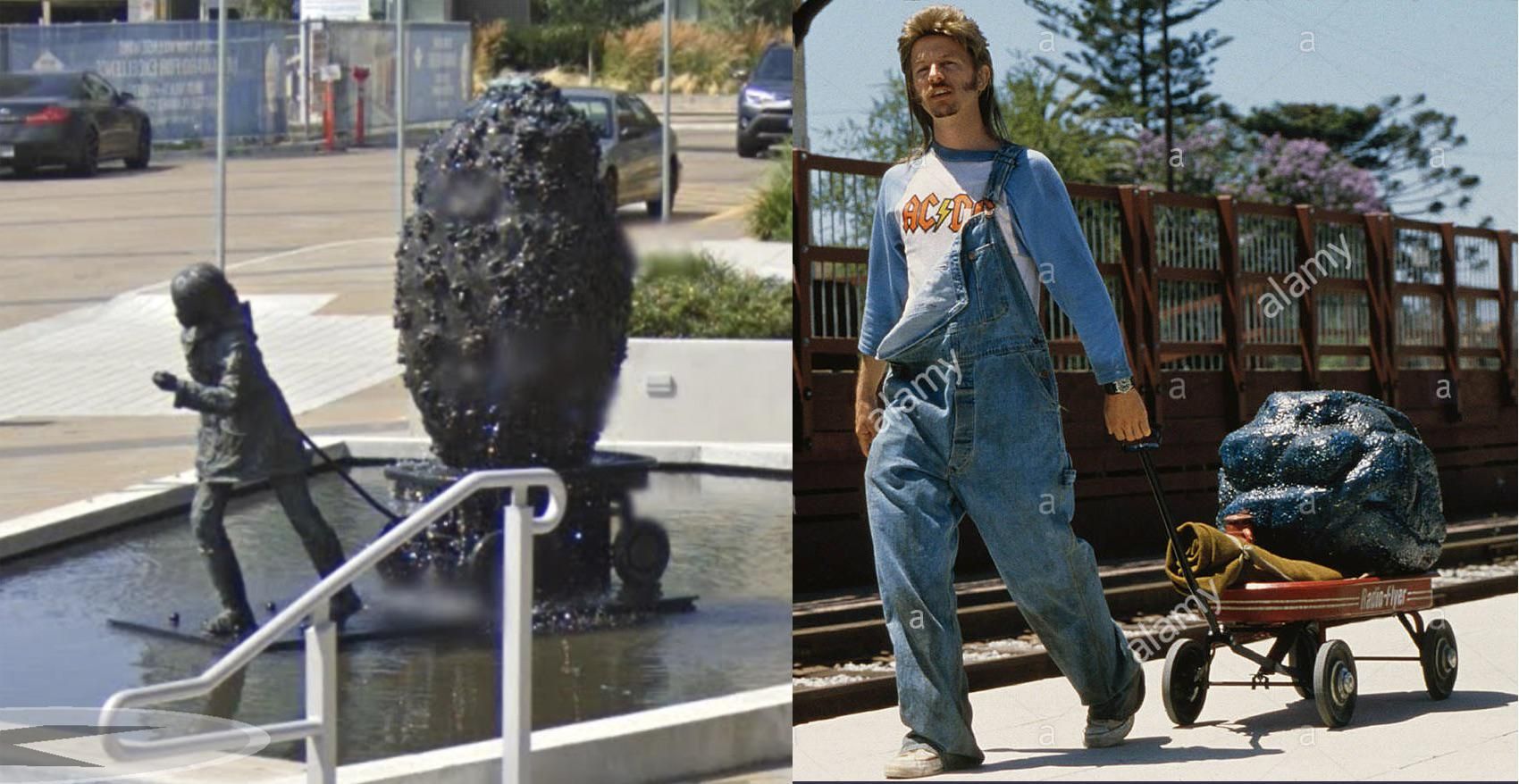 So I drove by a new statue in my city the other day and it seemed super familiar.