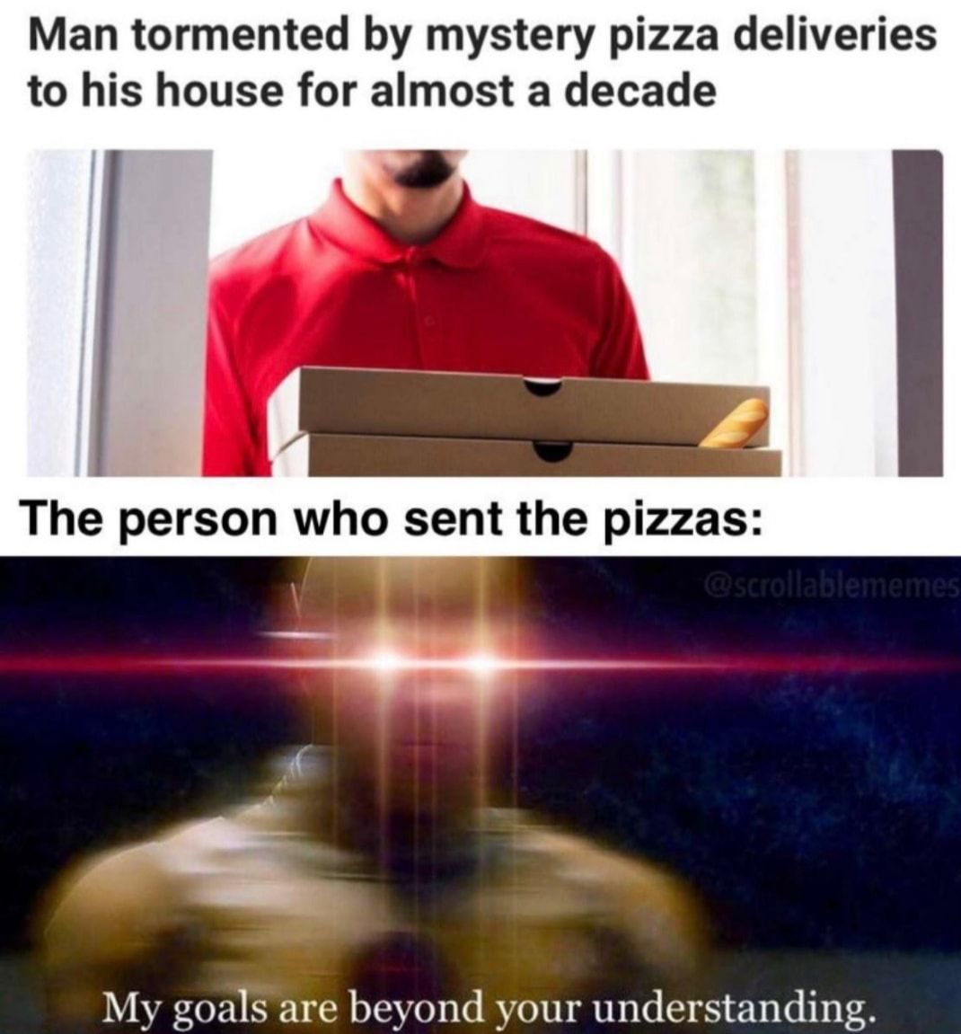 Leave your address down in the comments and I'll deliver a free pizza