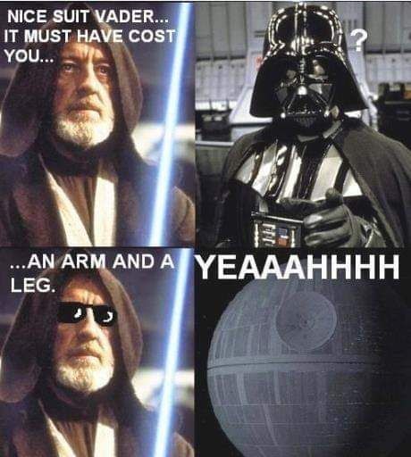 Small price to be vader