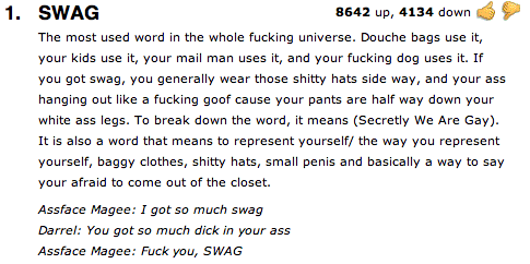 The right definition of swag by urban dictionary