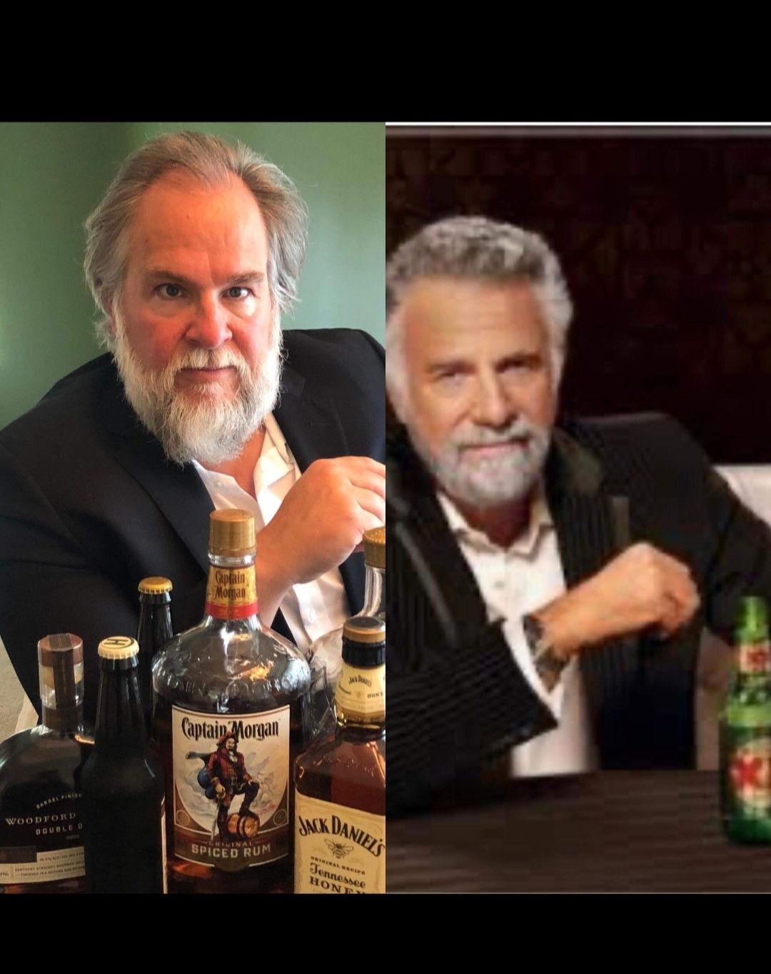 So my dad has been a little bored around the house lately, so he has started doing lookalike pics.