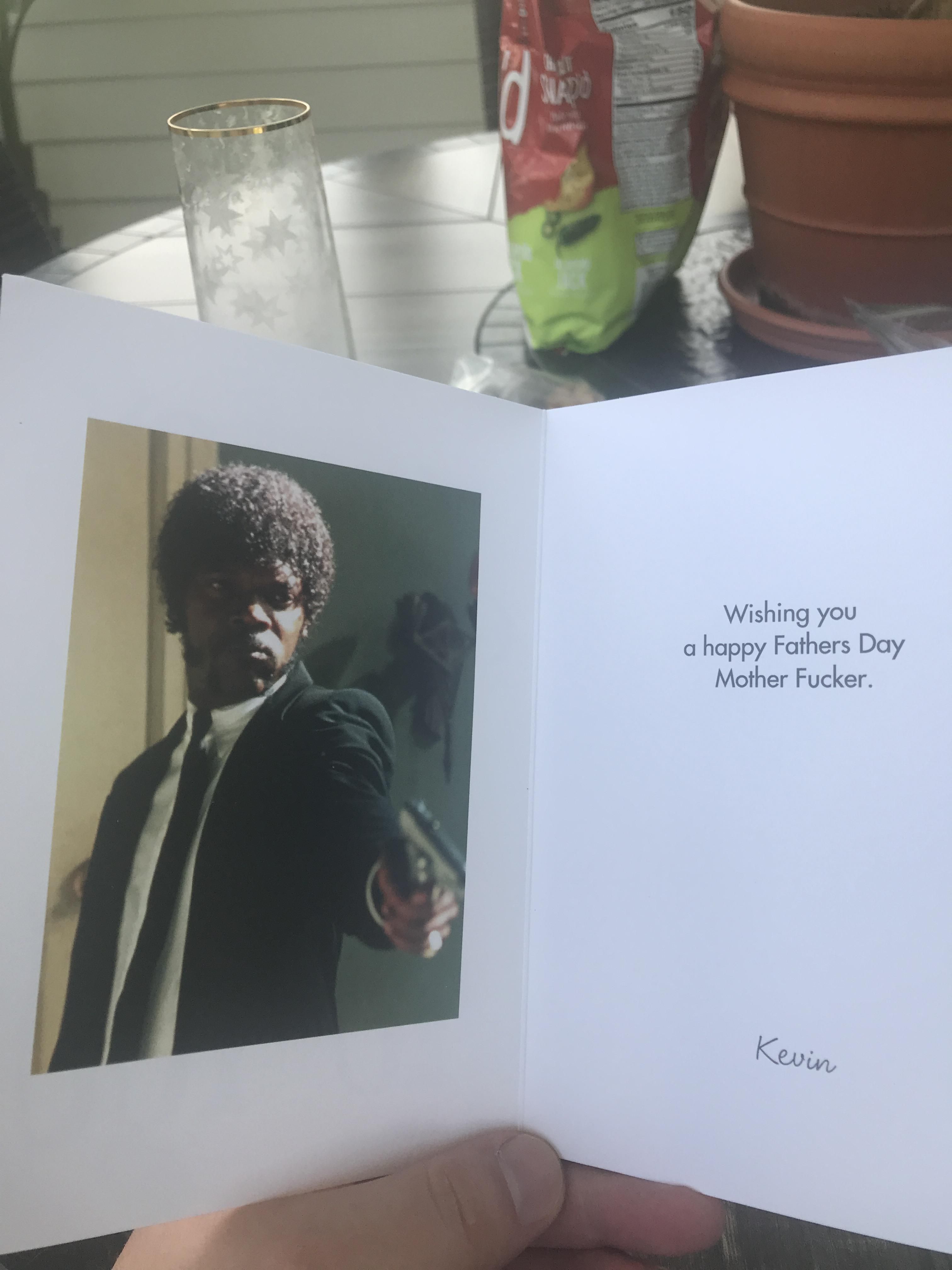 My dads Father’s Day card. I hope he likes it.